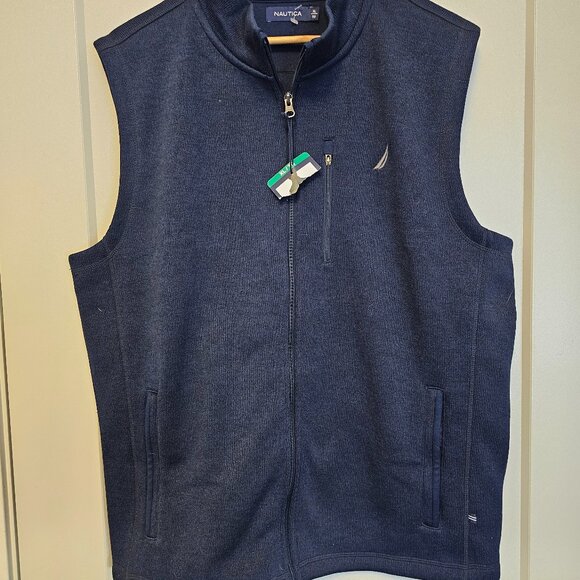 New with Tags Nautica Vest Navy Blue Xl - Picture 1 of 3